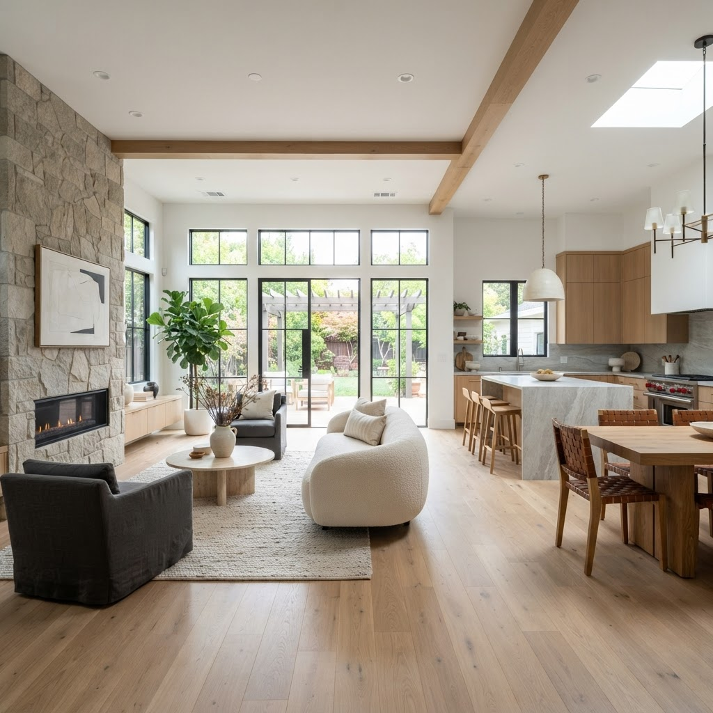 Bright, high-quality renovated residential interior